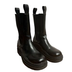 Black Platform Chelsea Boots